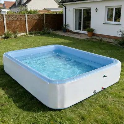 Inflatable Rectangular Pool Big Large Size Outdoor Spa Inflatable Swimming Pool with Seat | OMC ...